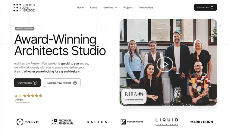 architect studio desktop website