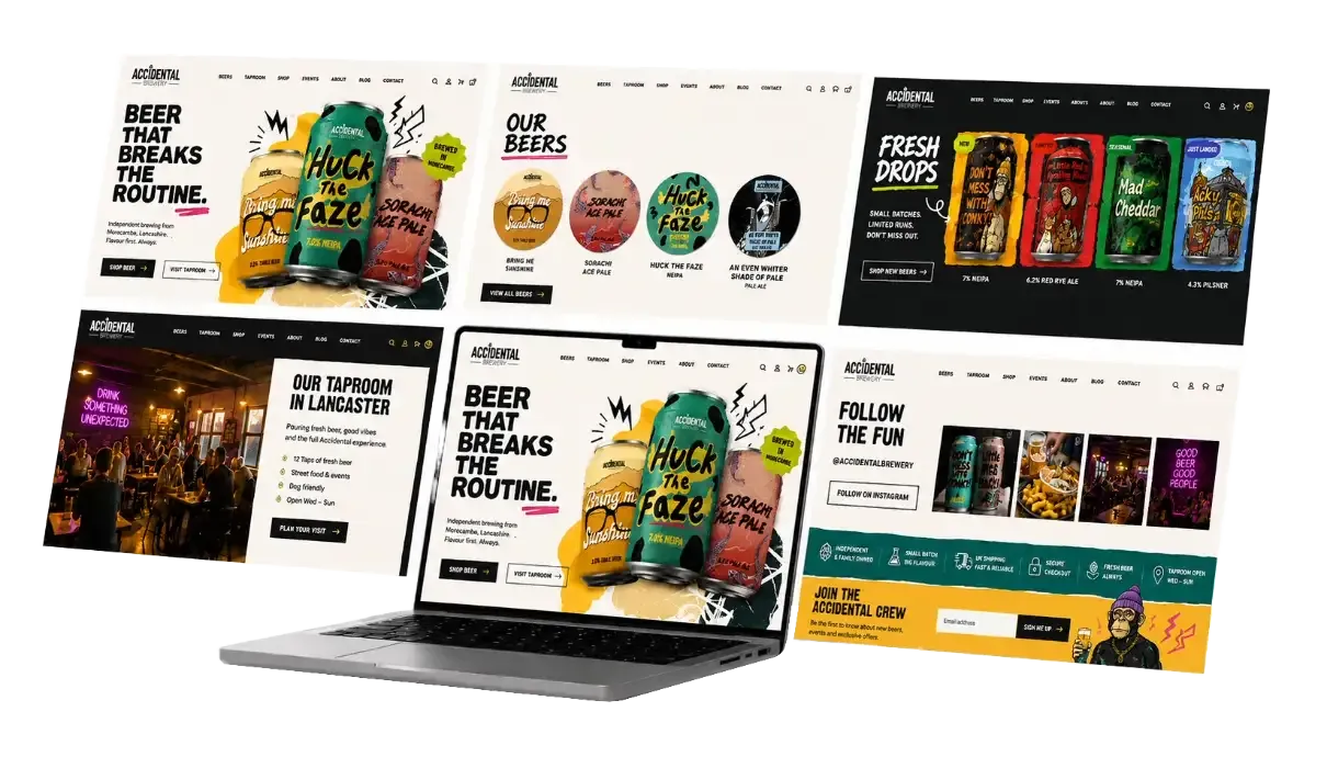 Brewery website design by Beyond Digital Group — Manchester web design agency