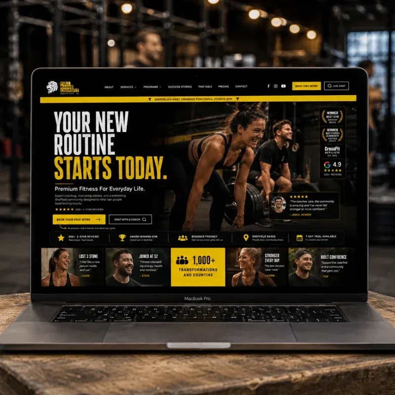 Crossfit gym website design by Beyond Digital Group
