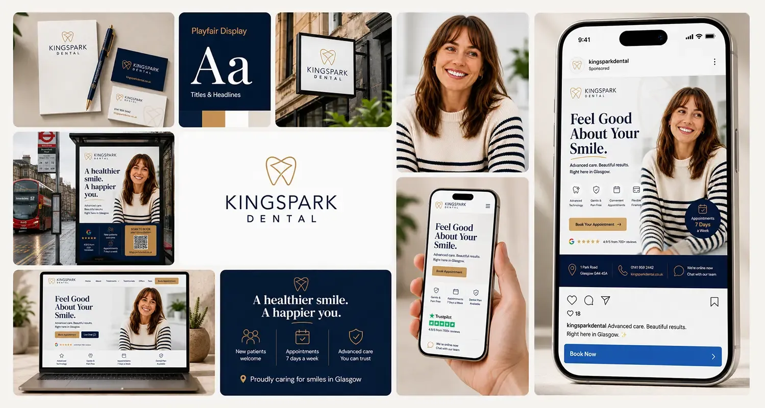 Dentist website branding and ads design by Beyond Digital Group